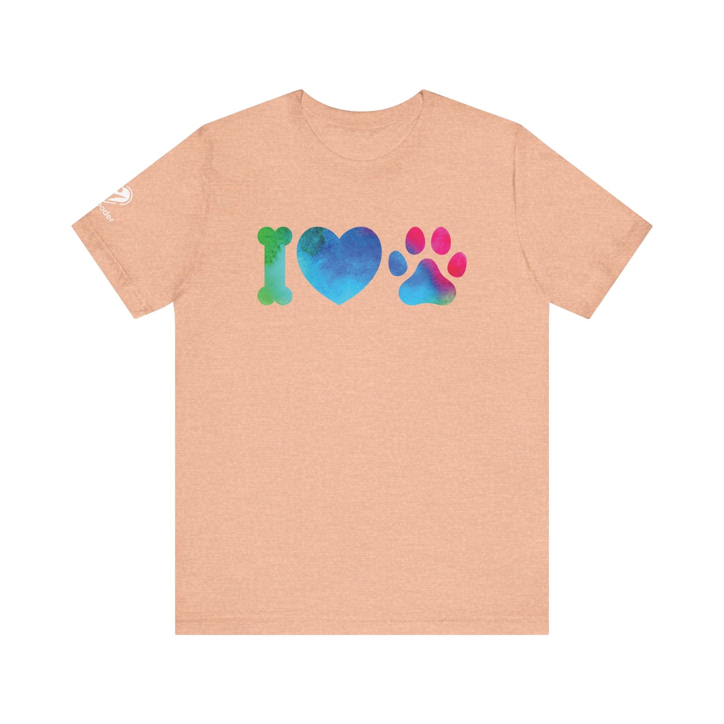 I Love Dogs Rainbow Icons Extra Soft Unisex Jersey Short Sleeve Tee