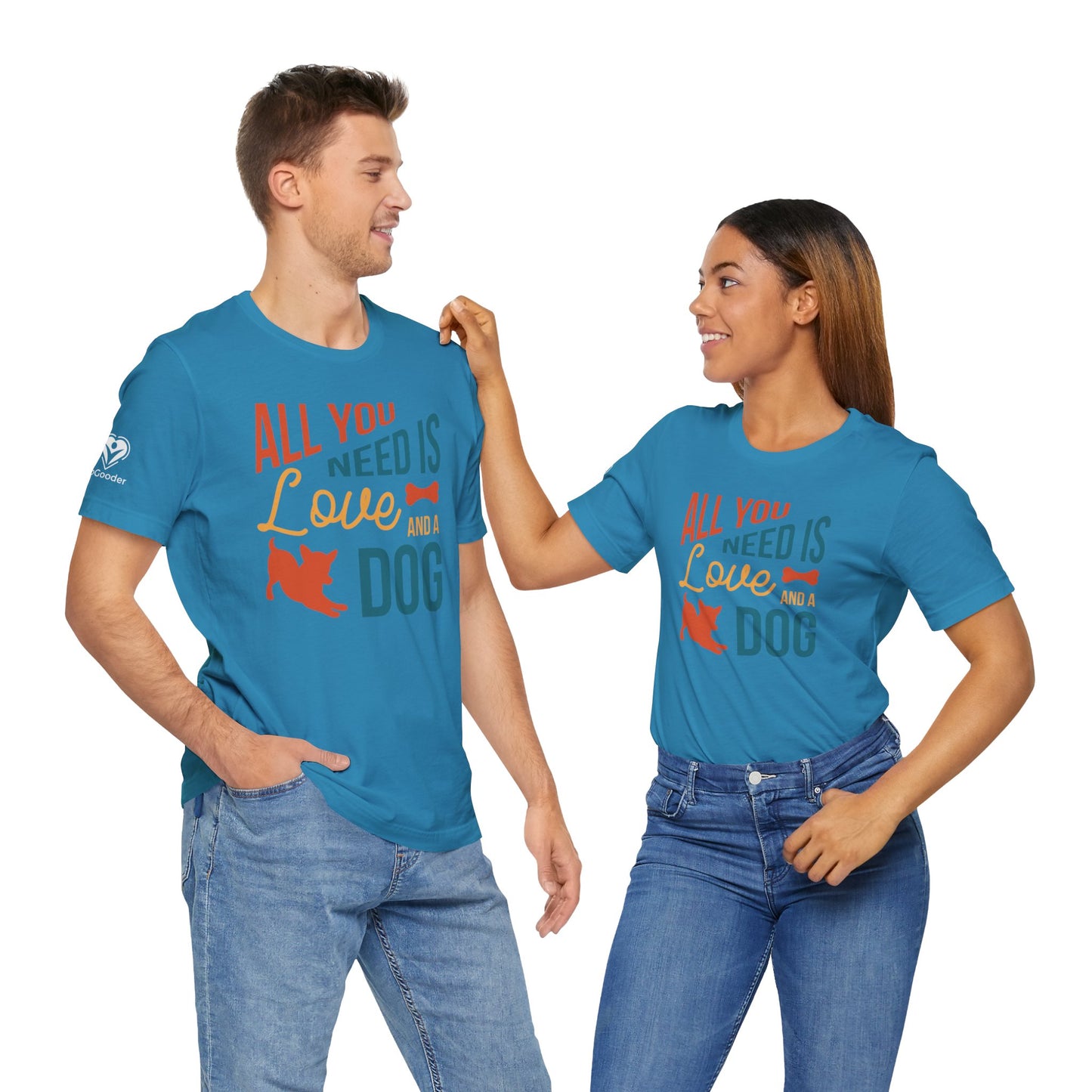 Love And A Dog - Bone Extra Soft Unisex Jersey Short Sleeve Tee