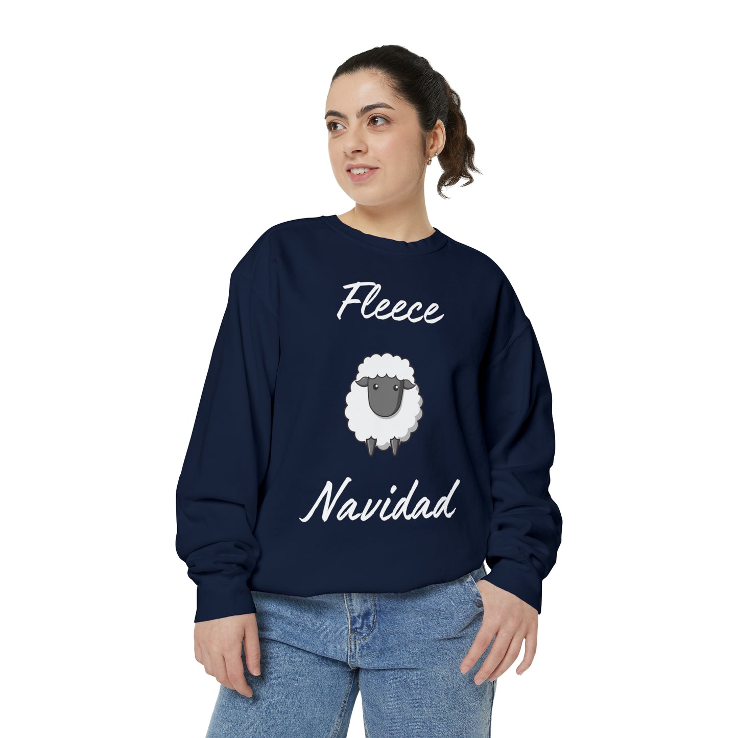 Fleece Navidad Unisex Garment-Dyed Sweatshirt