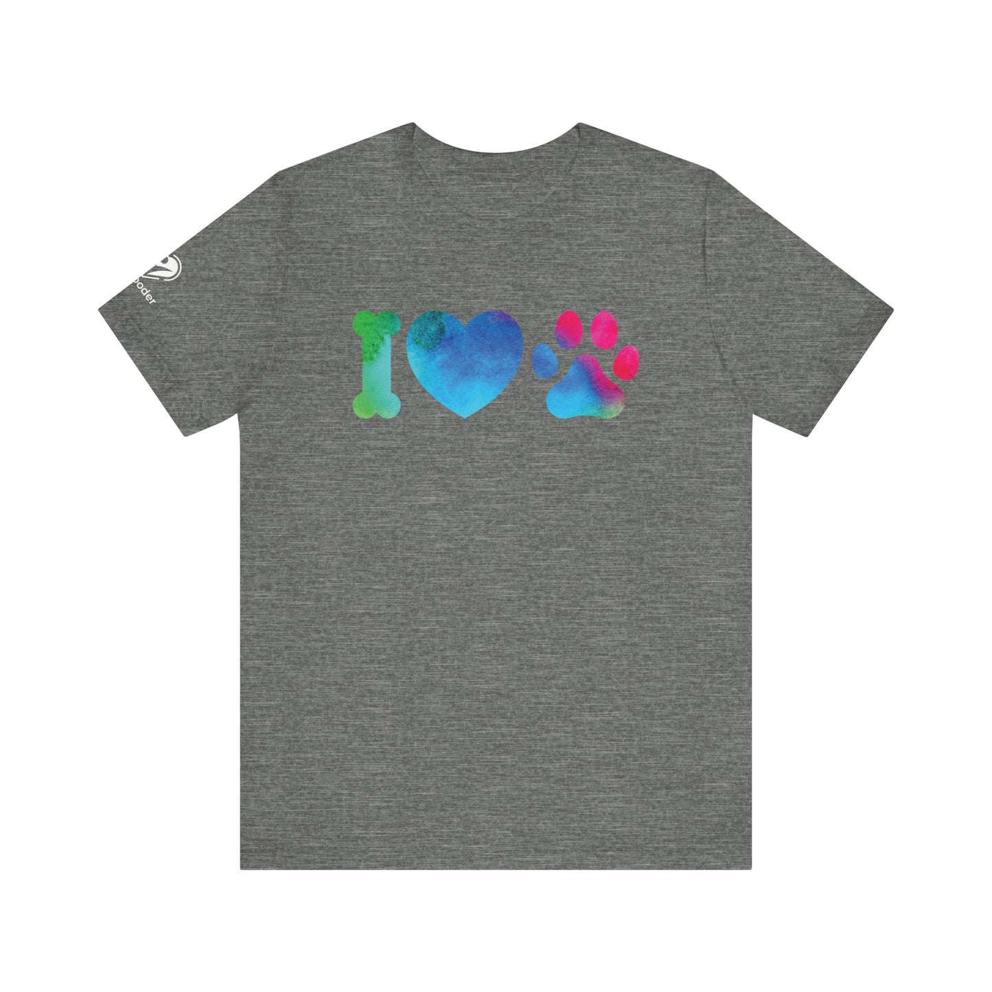 I Love Dogs Rainbow Icons Extra Soft Unisex Jersey Short Sleeve Tee