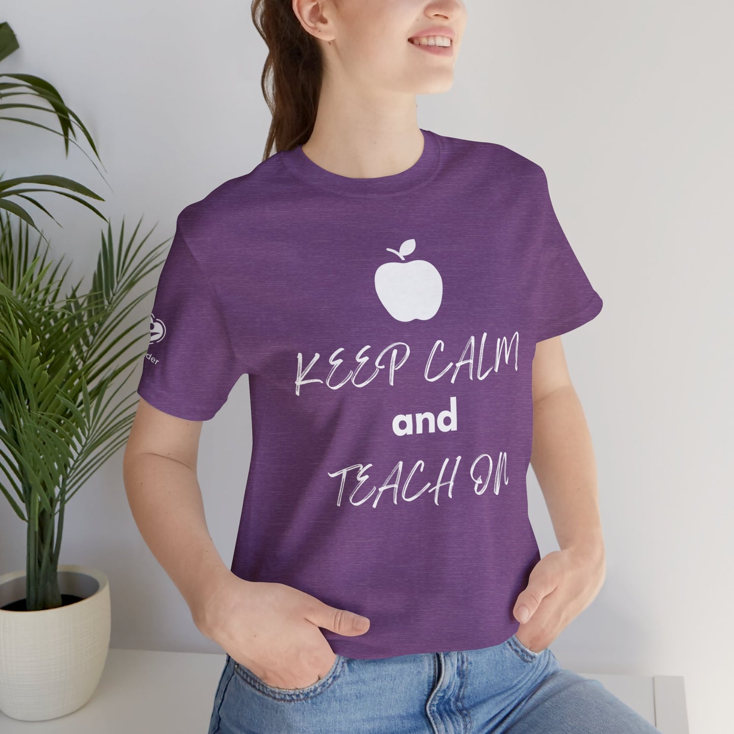 Keep Calm and Teach On Script Extra Soft Unisex Jersey Short Sleeve Tee