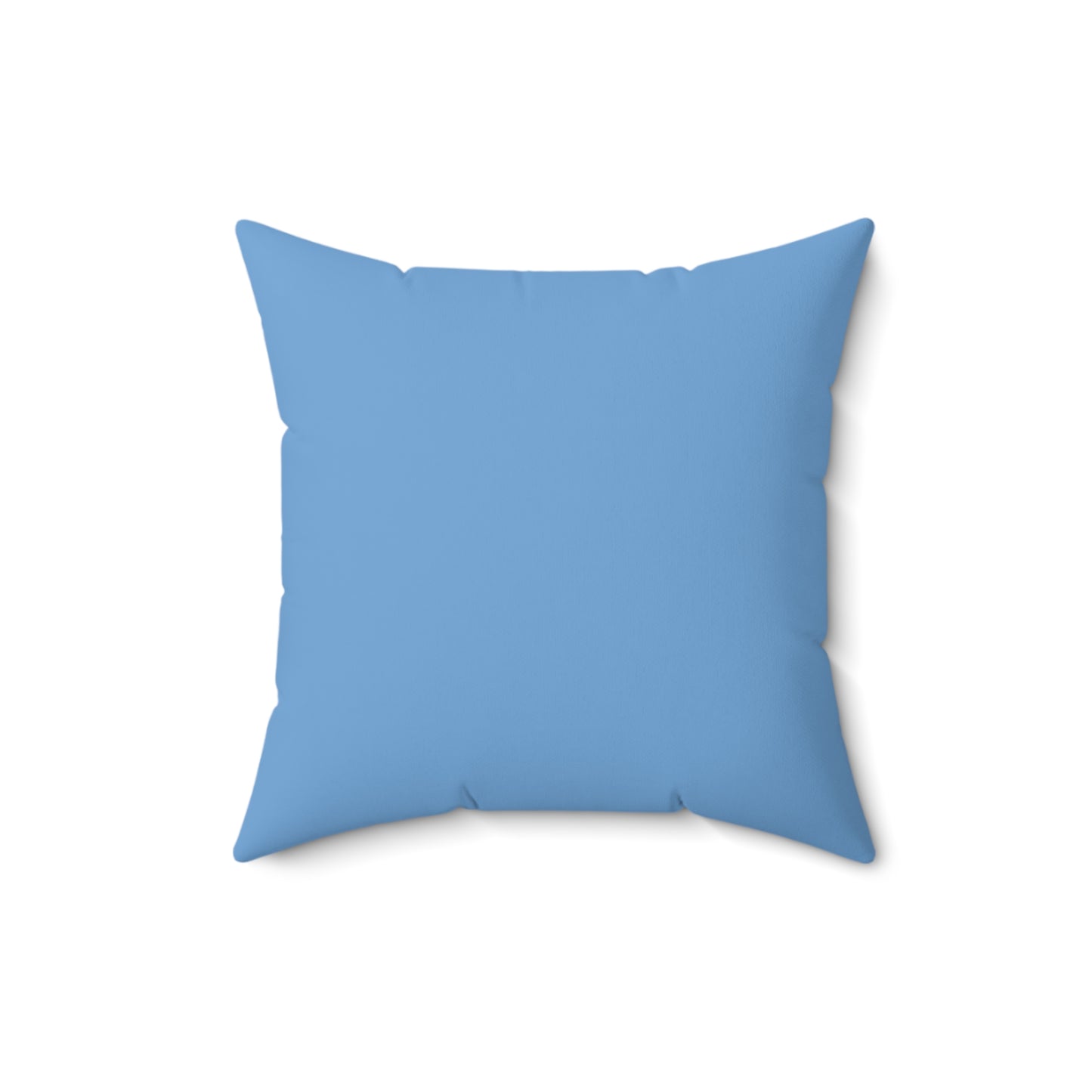 Feeling Nice With Pumpkin Spice Spun Polyester Square Pillow - Sky Blue