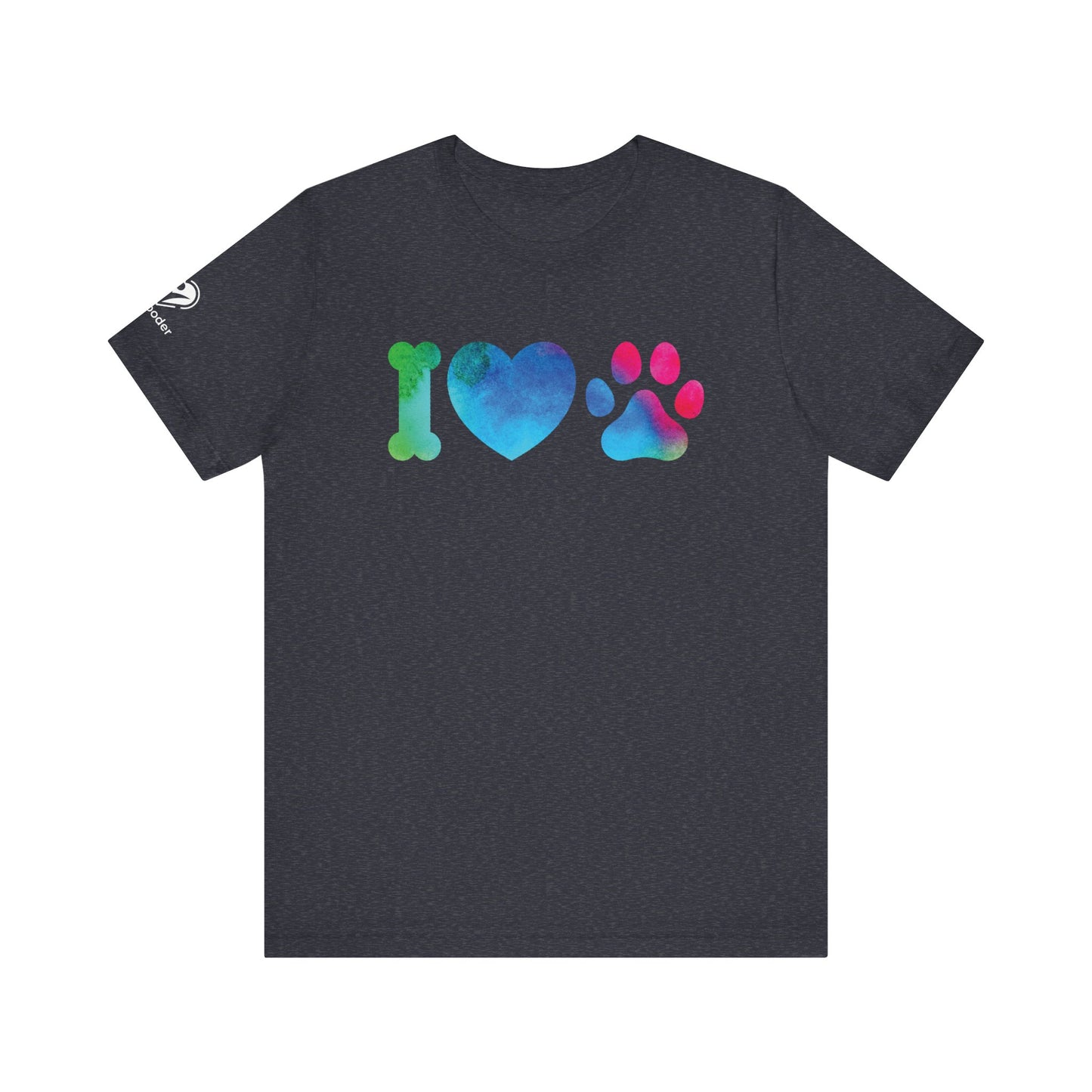 I Love Dogs Rainbow Icons Extra Soft Unisex Jersey Short Sleeve Tee