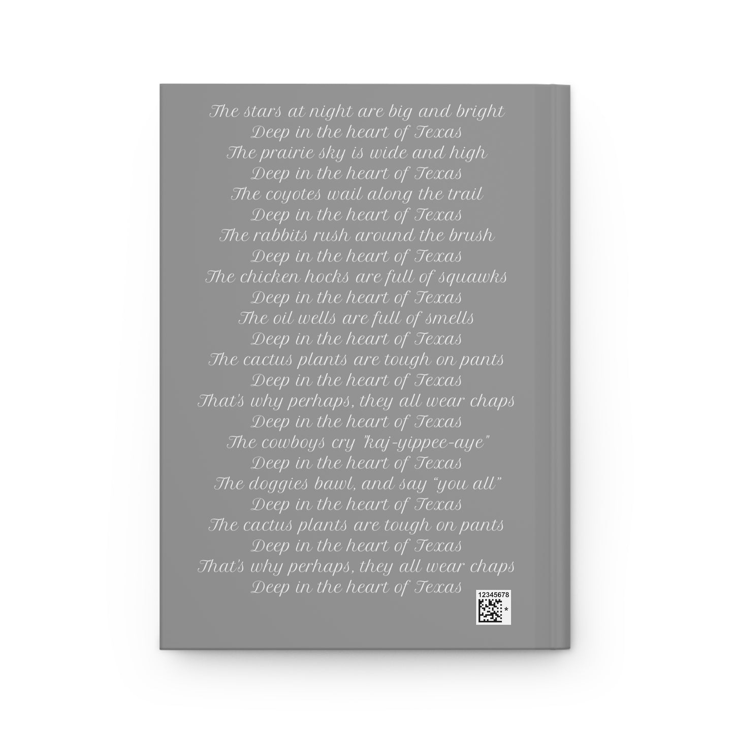 Heart of Texas Hardcover Journal Matte - Grey