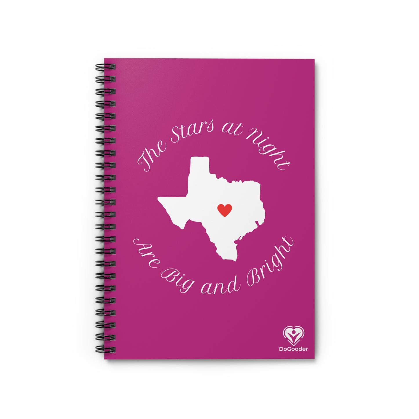 Heart of Texas Spiral Notebook - Ruled Line - Dark Pink