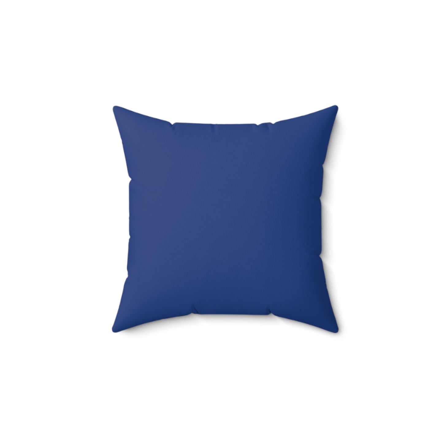 Feeling Nice With Pumpkin Spice Spun Polyester Square Pillow - Dark Blue