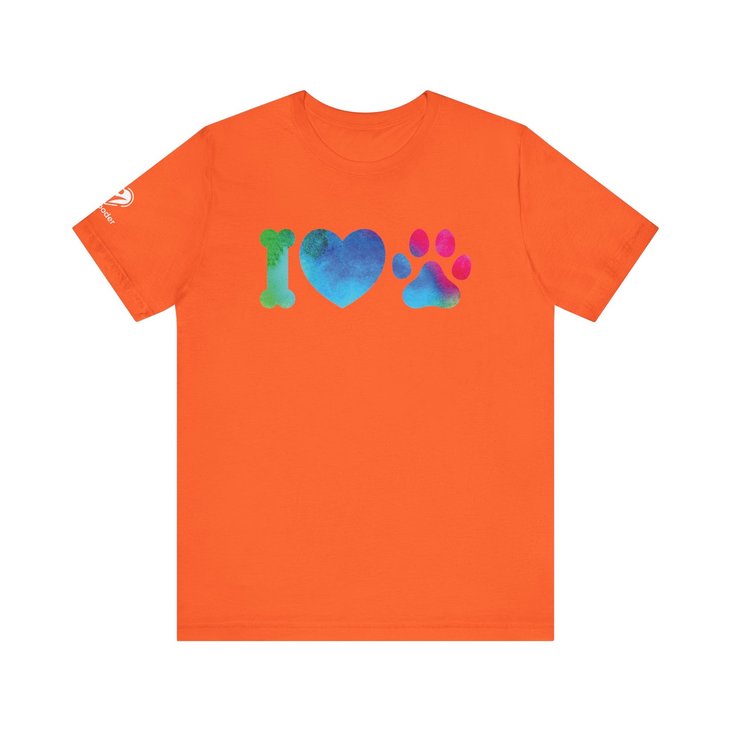 I Love Dogs Rainbow Icons Extra Soft Unisex Jersey Short Sleeve Tee