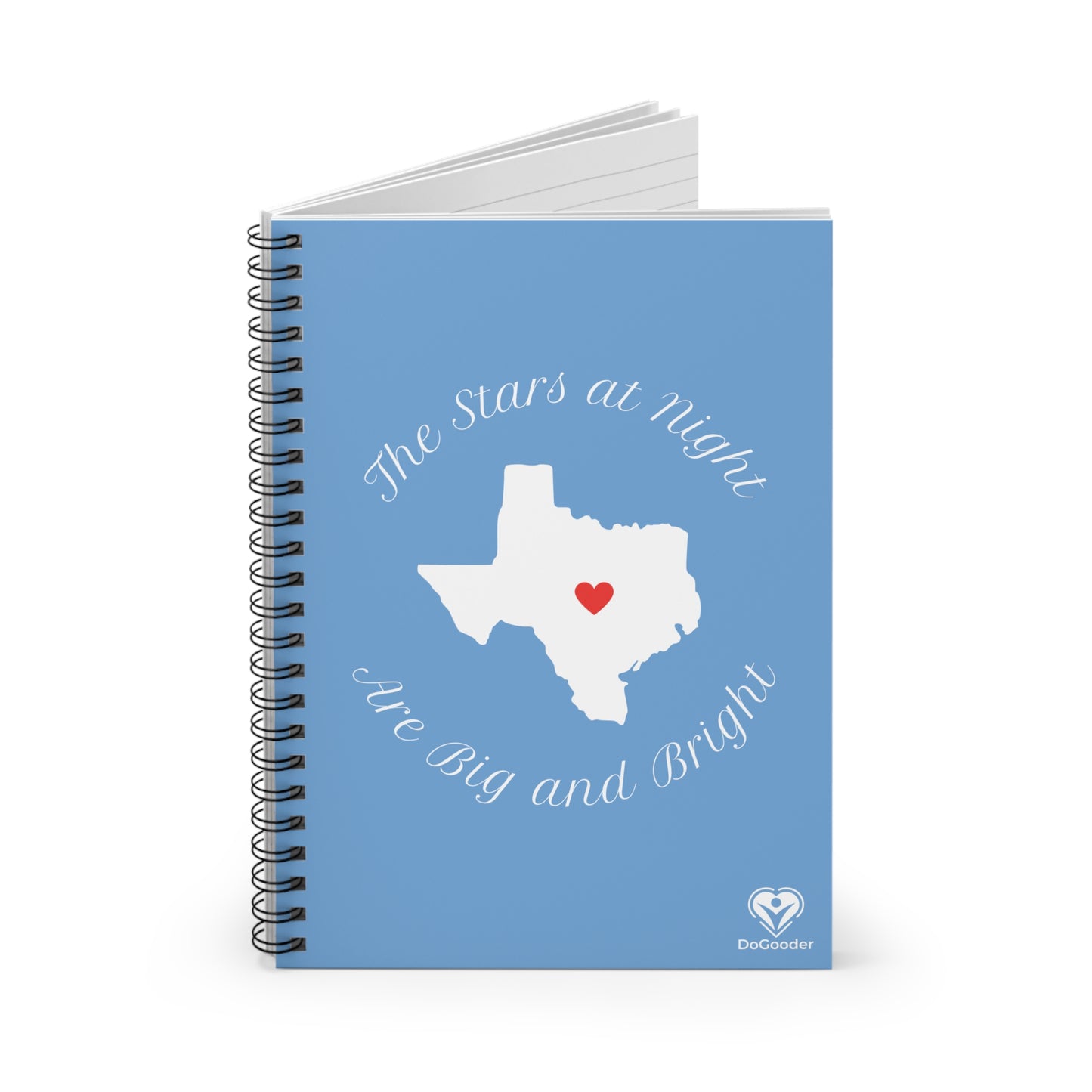 Heart of Texas Spiral Notebook - Ruled Line - Sky Blue