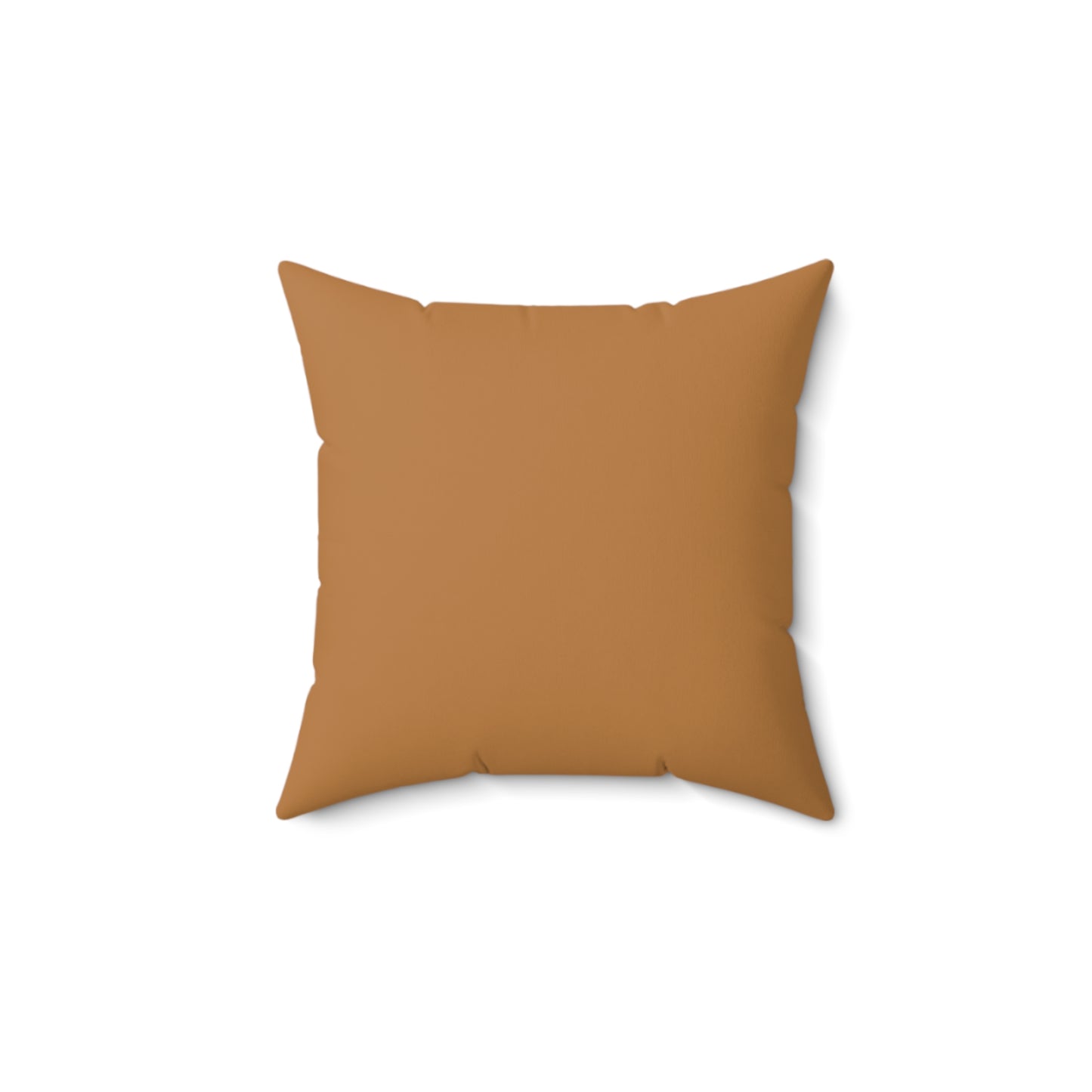 Feeling Nice With Pumpkin Spice Spun Polyester Square Pillow - Brown