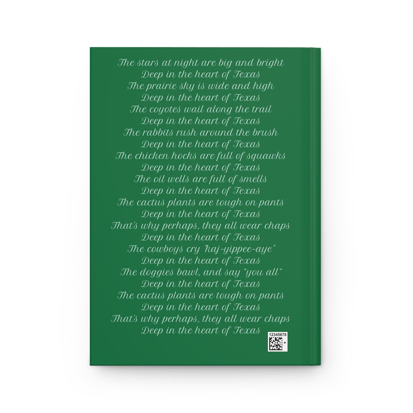 Heart of Texas Hardcover Journal Matte - Dark Green