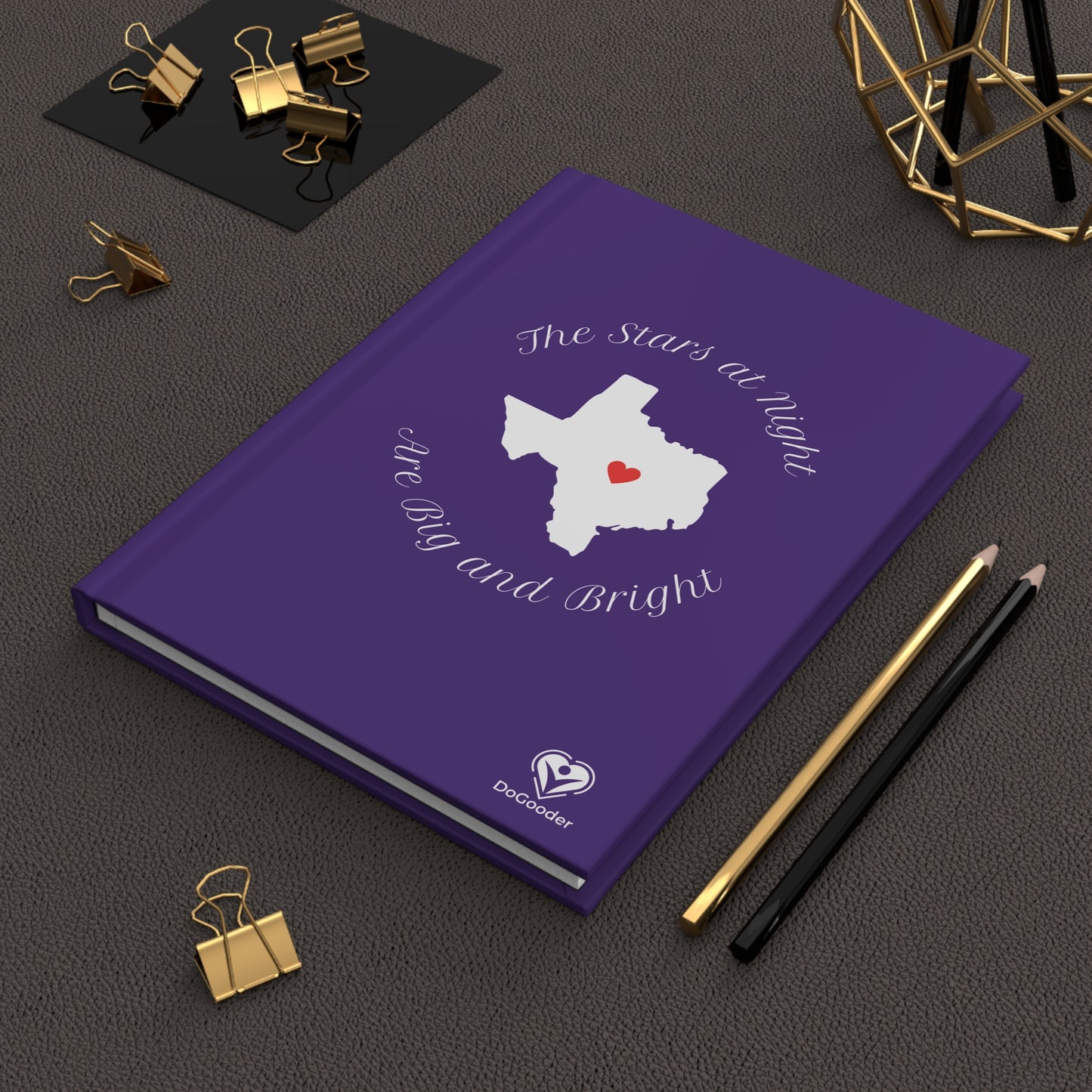 Heart of Texas Hardcover Journal Matte - Dark Purple