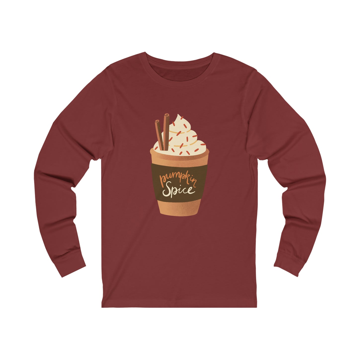 Pumpkin Spice Image Extra Soft Unisex Jersey Long Sleeve Tee