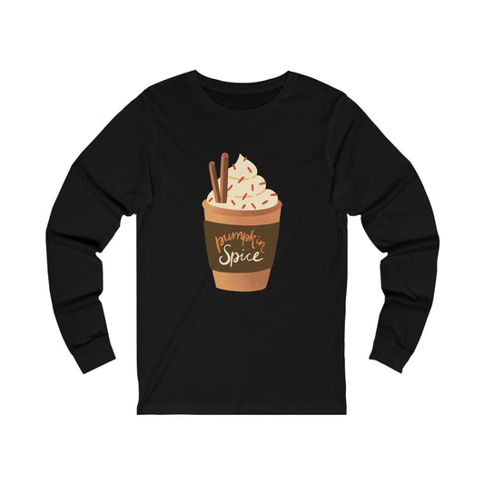 Pumpkin Spice Image Extra Soft Unisex Jersey Long Sleeve Tee