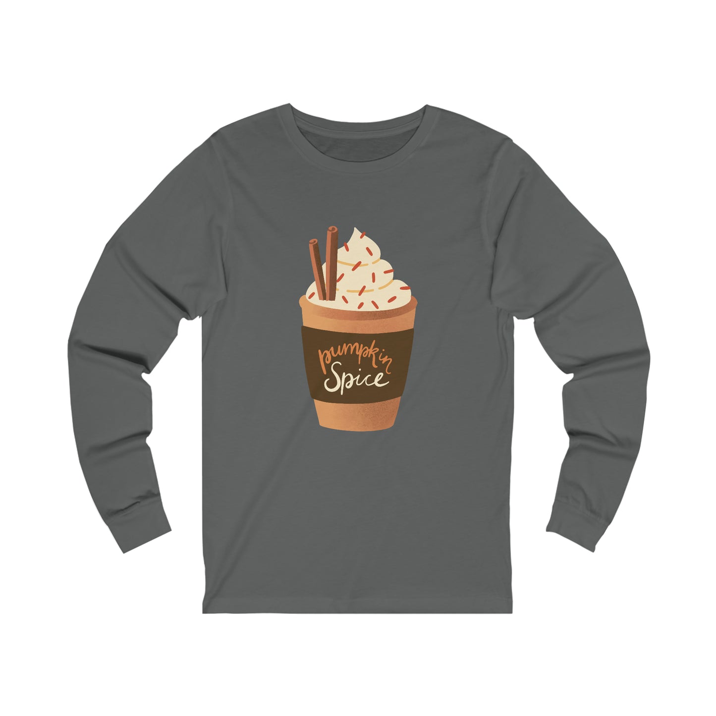 Pumpkin Spice Image Extra Soft Unisex Jersey Long Sleeve Tee