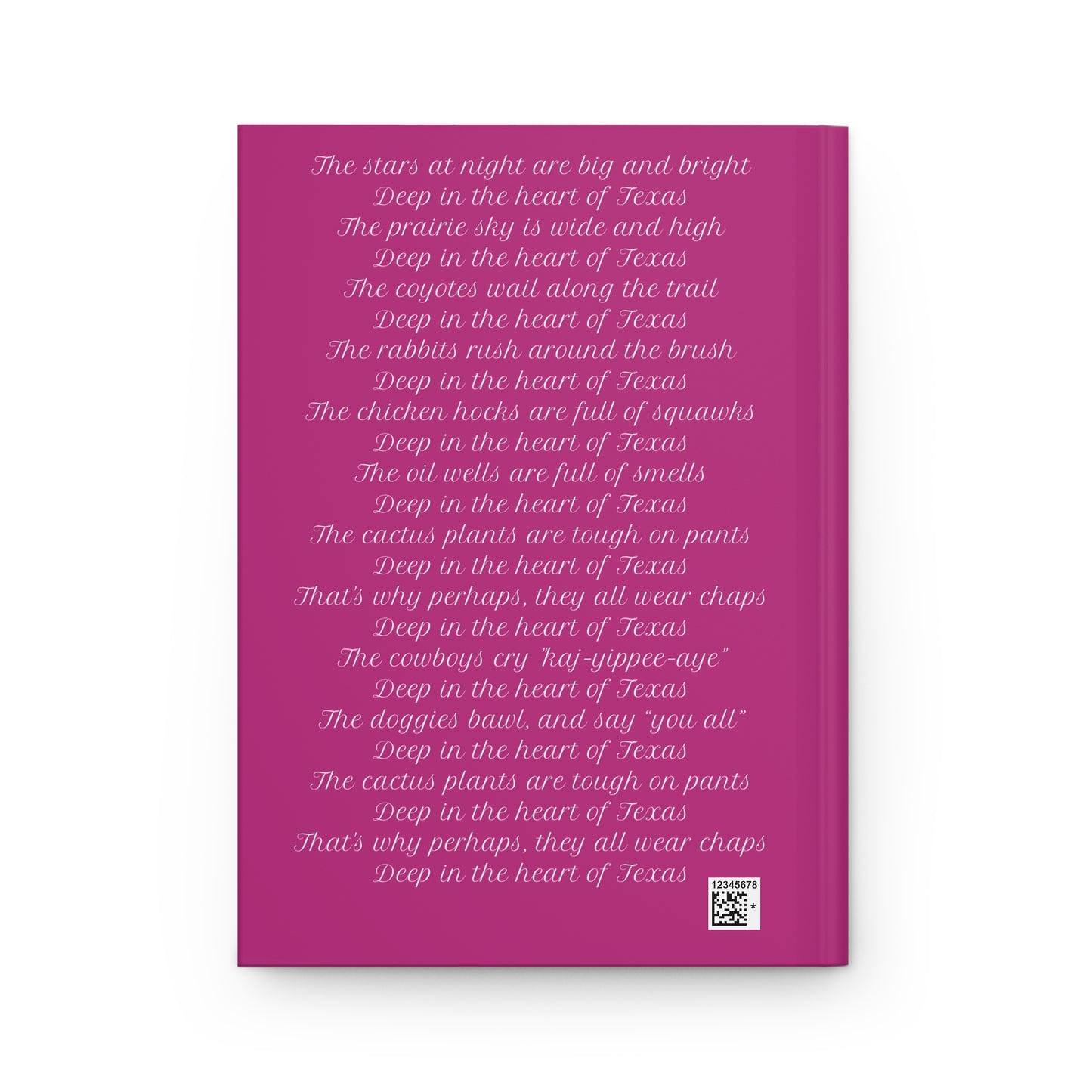 Heart of Texas Hardcover Journal Matte - Dark Pink