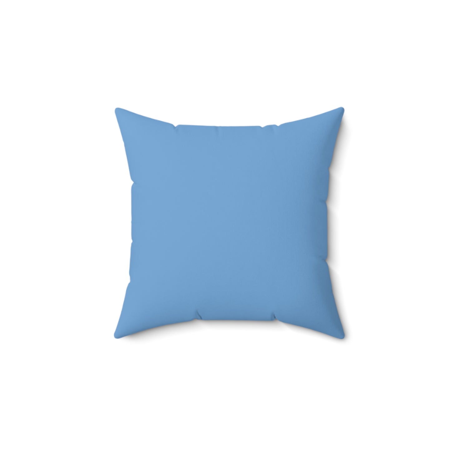 Feeling Nice With Pumpkin Spice Spun Polyester Square Pillow - Sky Blue