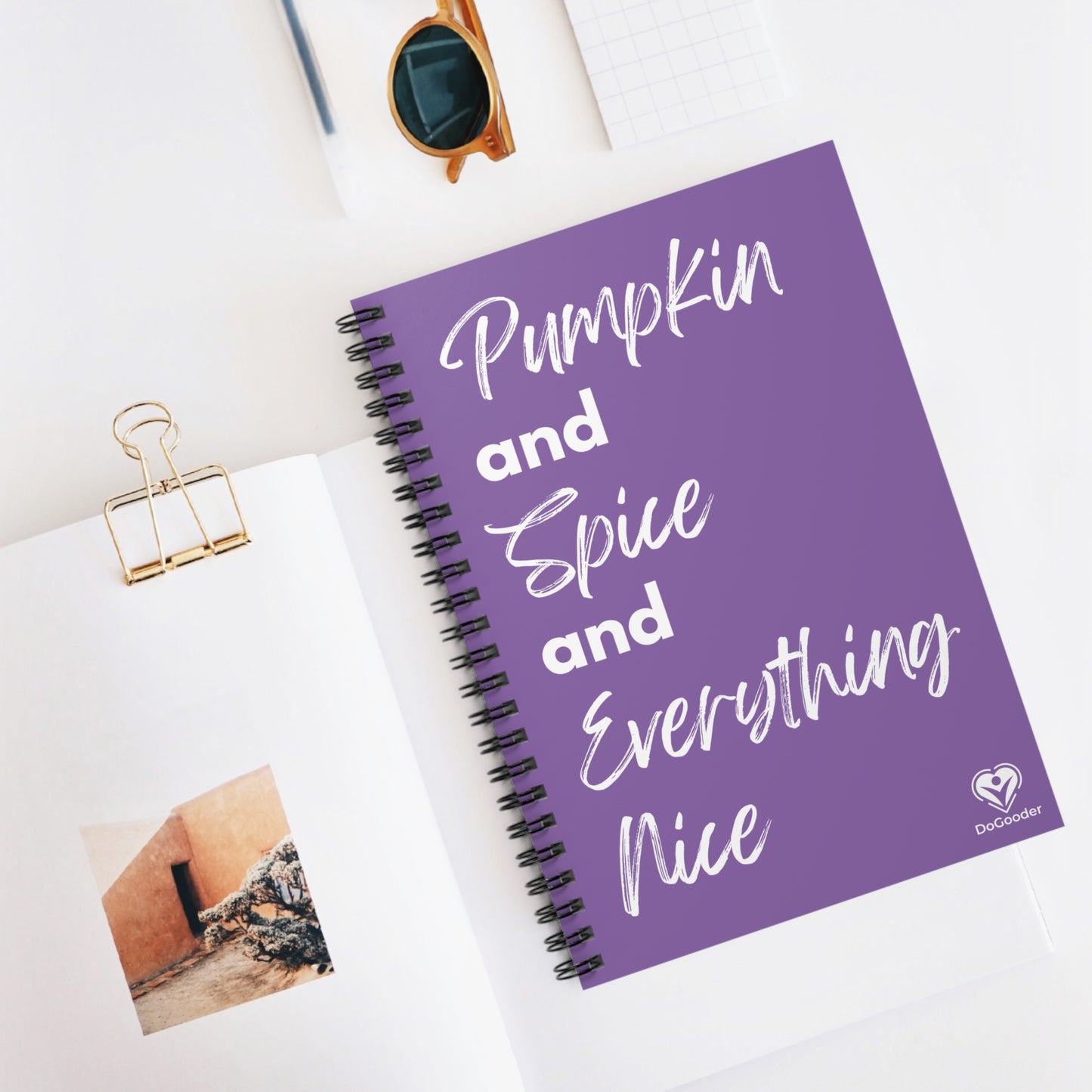 Pumpkin Spice Everything Nice Spiral Notebook - Purple