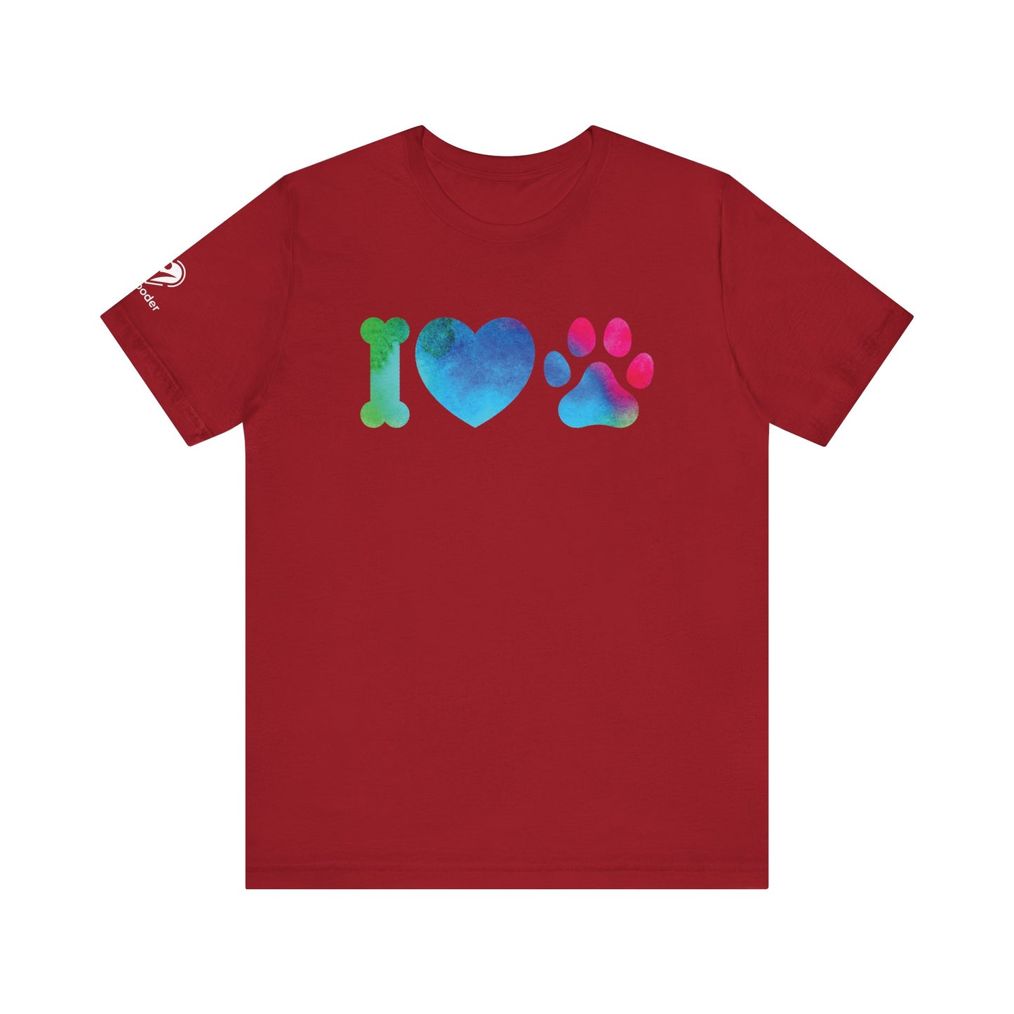 I Love Dogs Rainbow Icons Extra Soft Unisex Jersey Short Sleeve Tee