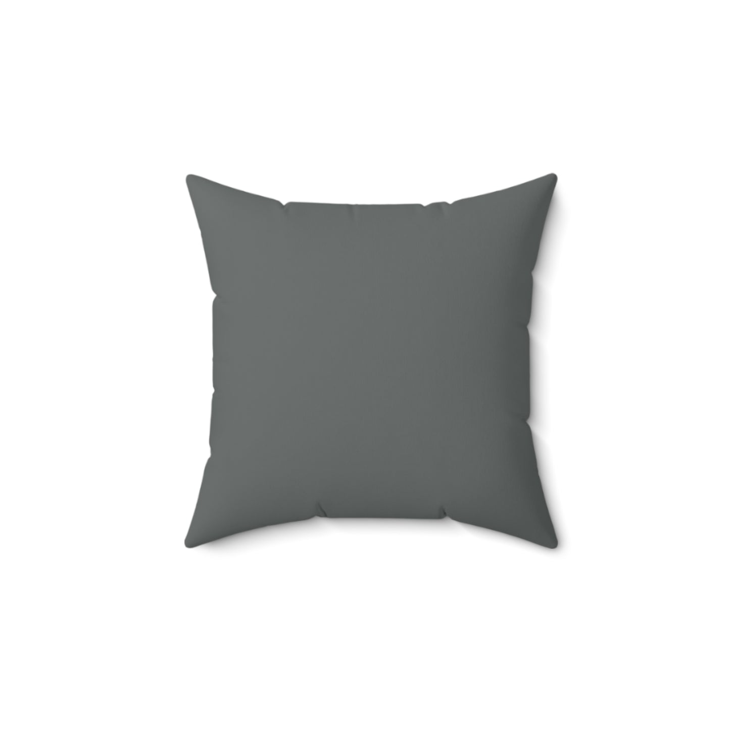 Feeling Nice With Pumpkin Spice Spun Polyester Square Pillow - Dark Grey