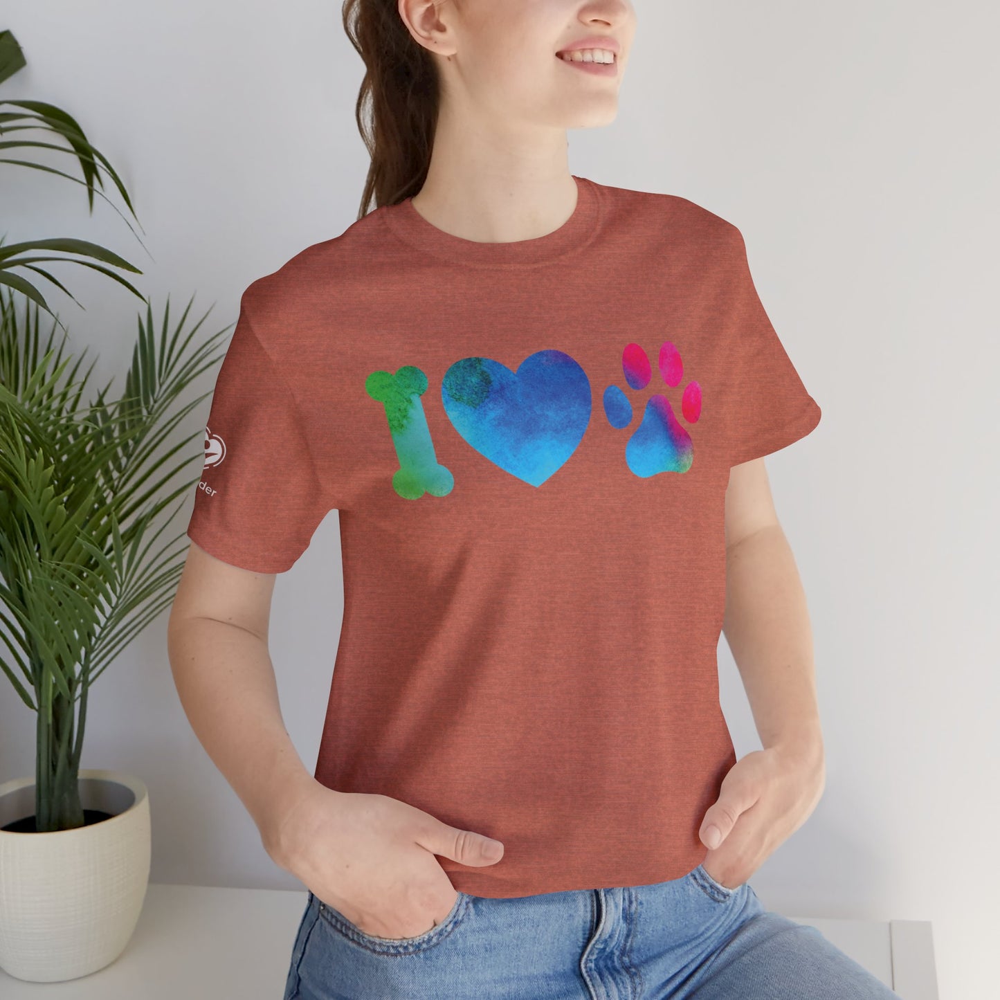 I Love Dogs Rainbow Icons Extra Soft Unisex Jersey Short Sleeve Tee