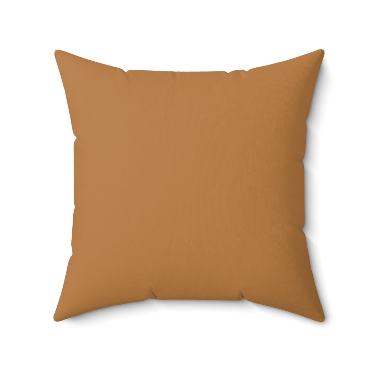 Feeling Nice With Pumpkin Spice Spun Polyester Square Pillow - Brown