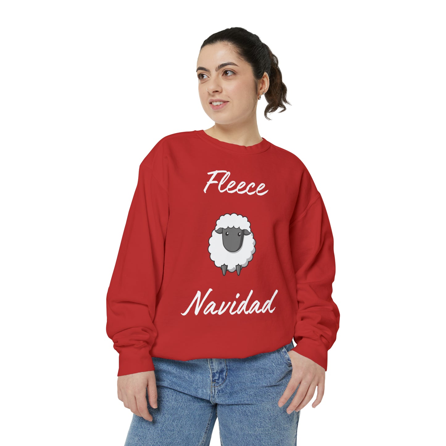 Fleece Navidad Unisex Garment-Dyed Sweatshirt