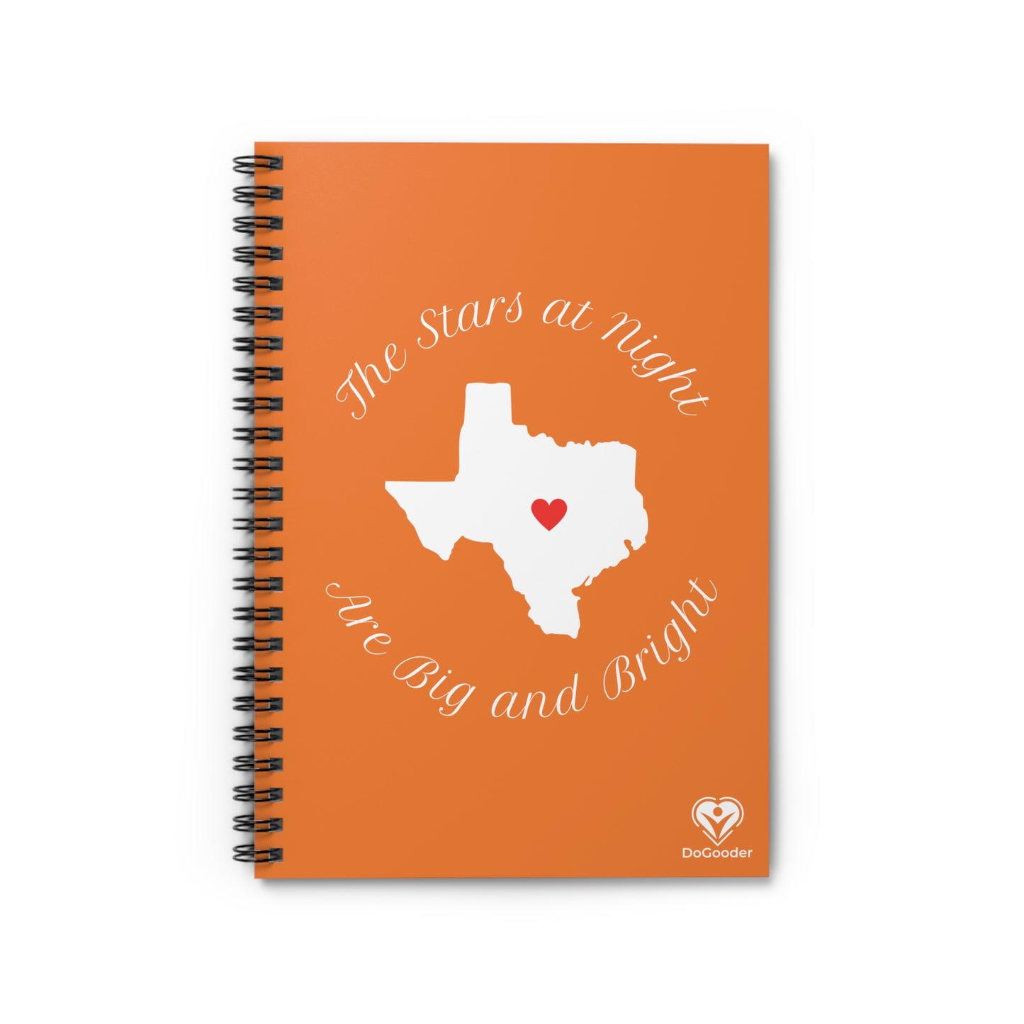 Heart of Texas Spiral Notebook - Ruled Line - Orange