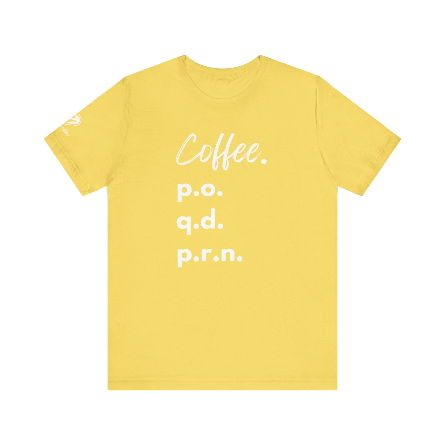 Coffee Script PO-QD-PRN Extra Soft Unisex Jersey Short Sleeve Tee