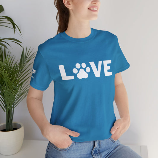 Love Dog Paw Extra Soft Unisex Jersey Short Sleeve Tee