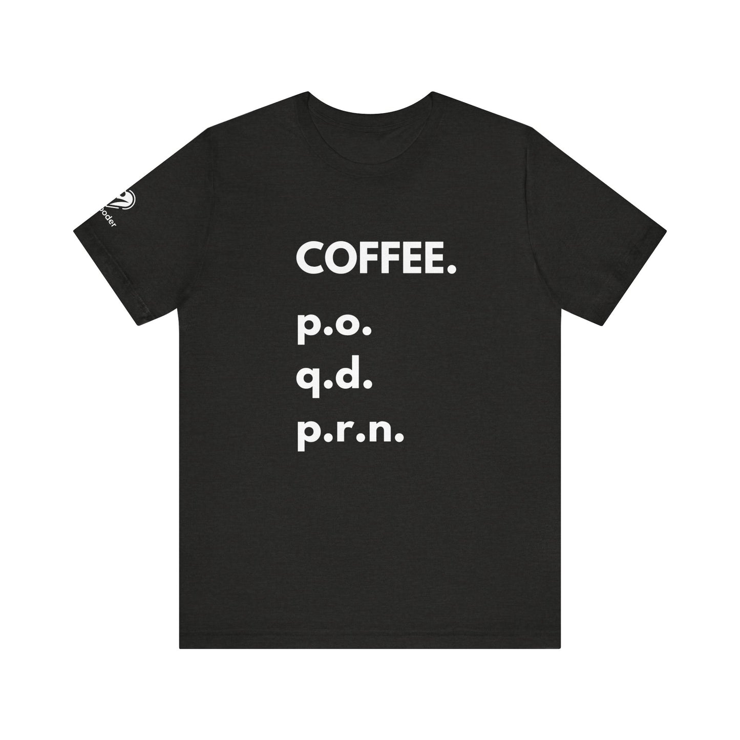 Coffee PO-QD-PRN Extra Soft Unisex Jersey Short Sleeve Tee