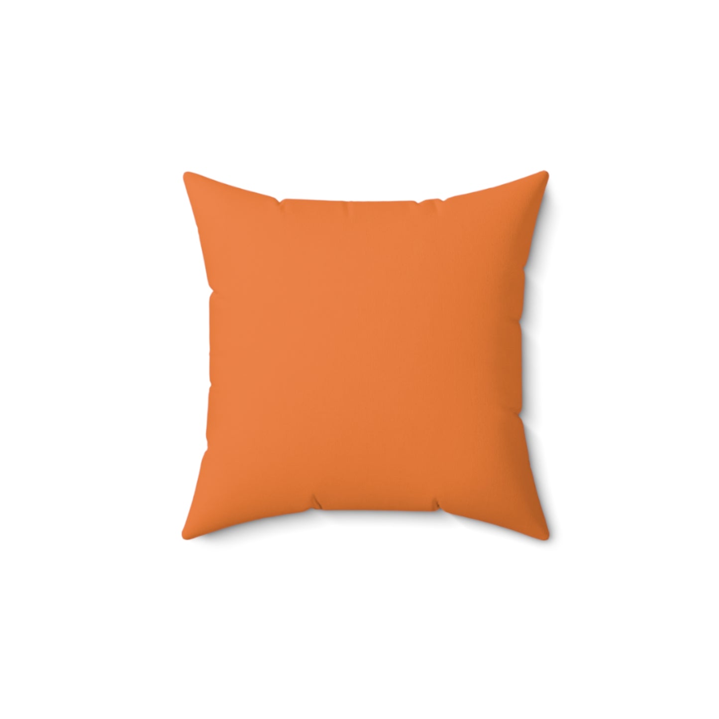 Feeling Nice With Pumpkin Spice Spun Polyester Square Pillow - Orange