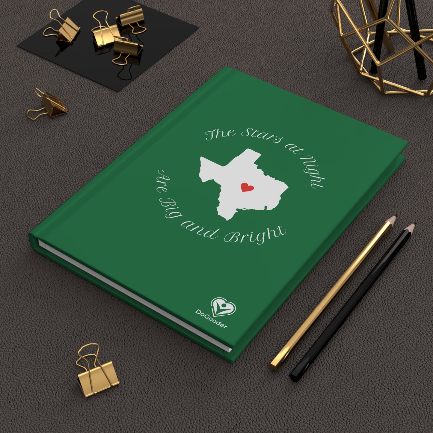 Heart of Texas Hardcover Journal Matte - Dark Green