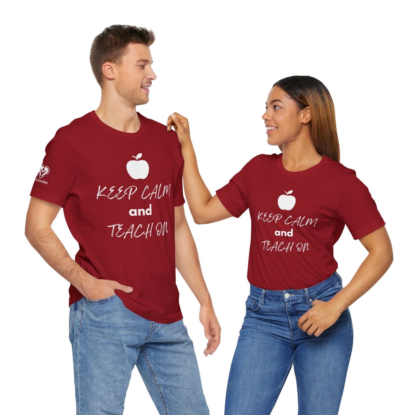 Keep Calm and Teach On Script Extra Soft Unisex Jersey Short Sleeve Tee