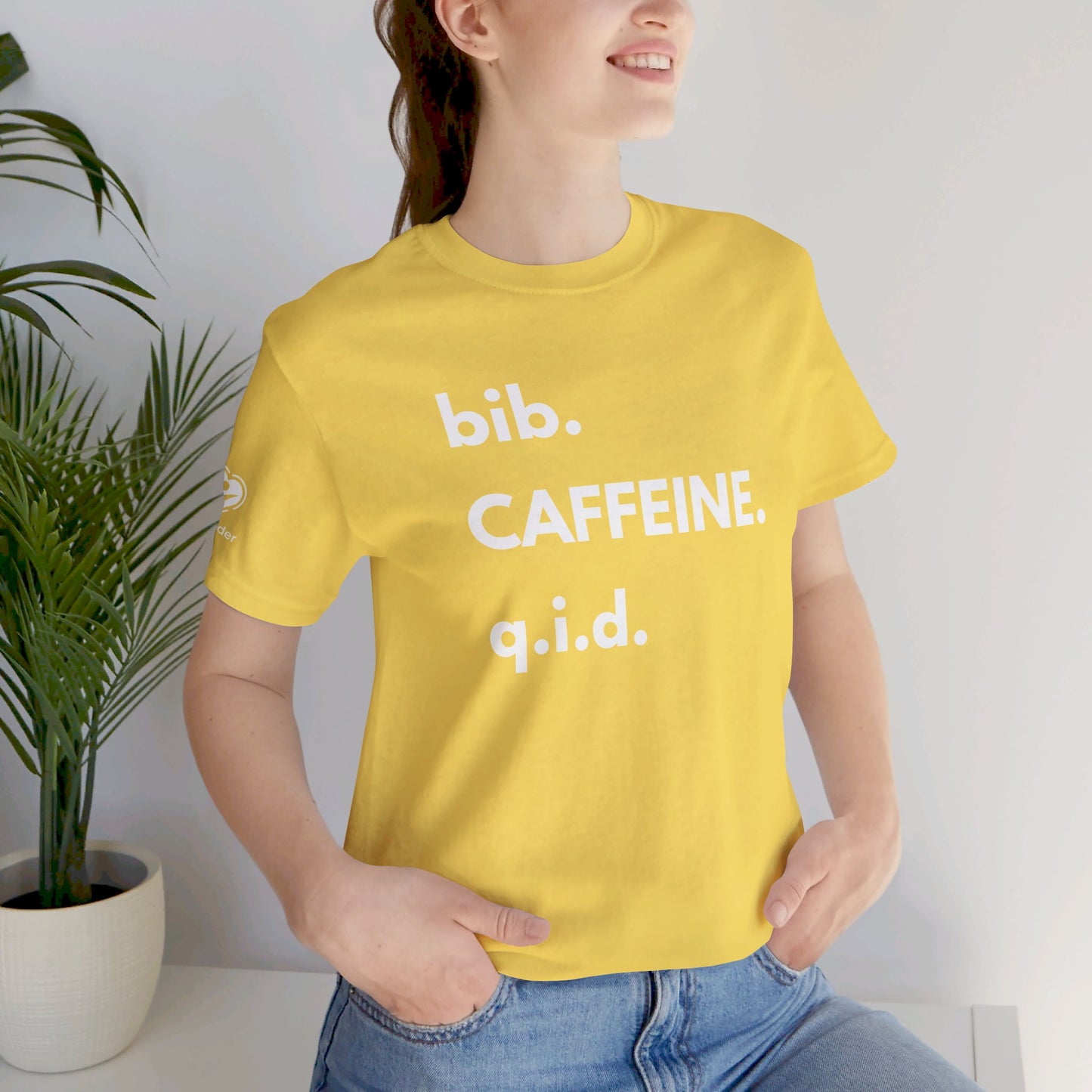 Caffeine bib-qid Extra Soft Unisex Jersey Short Sleeve Tee