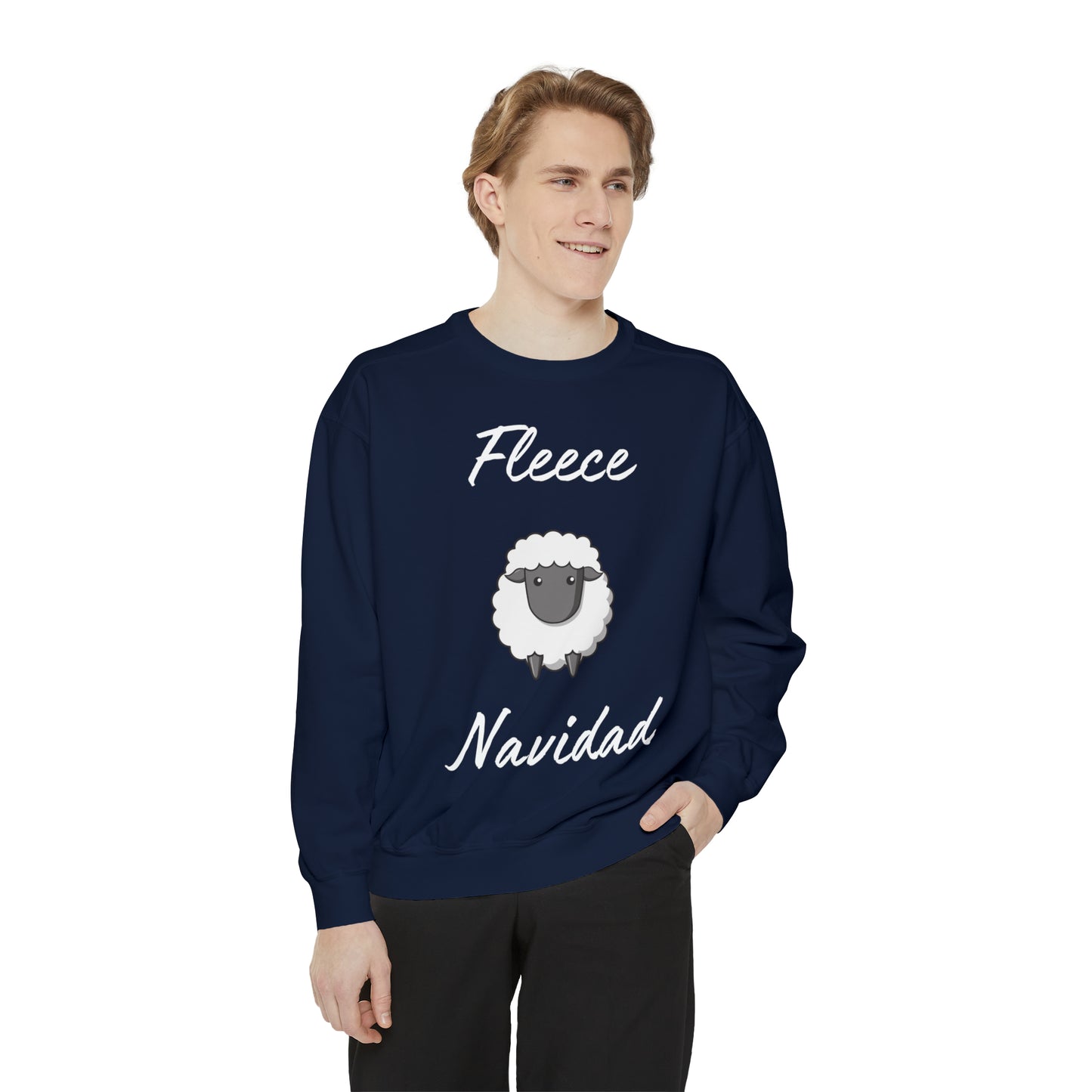 Fleece Navidad Unisex Garment-Dyed Sweatshirt