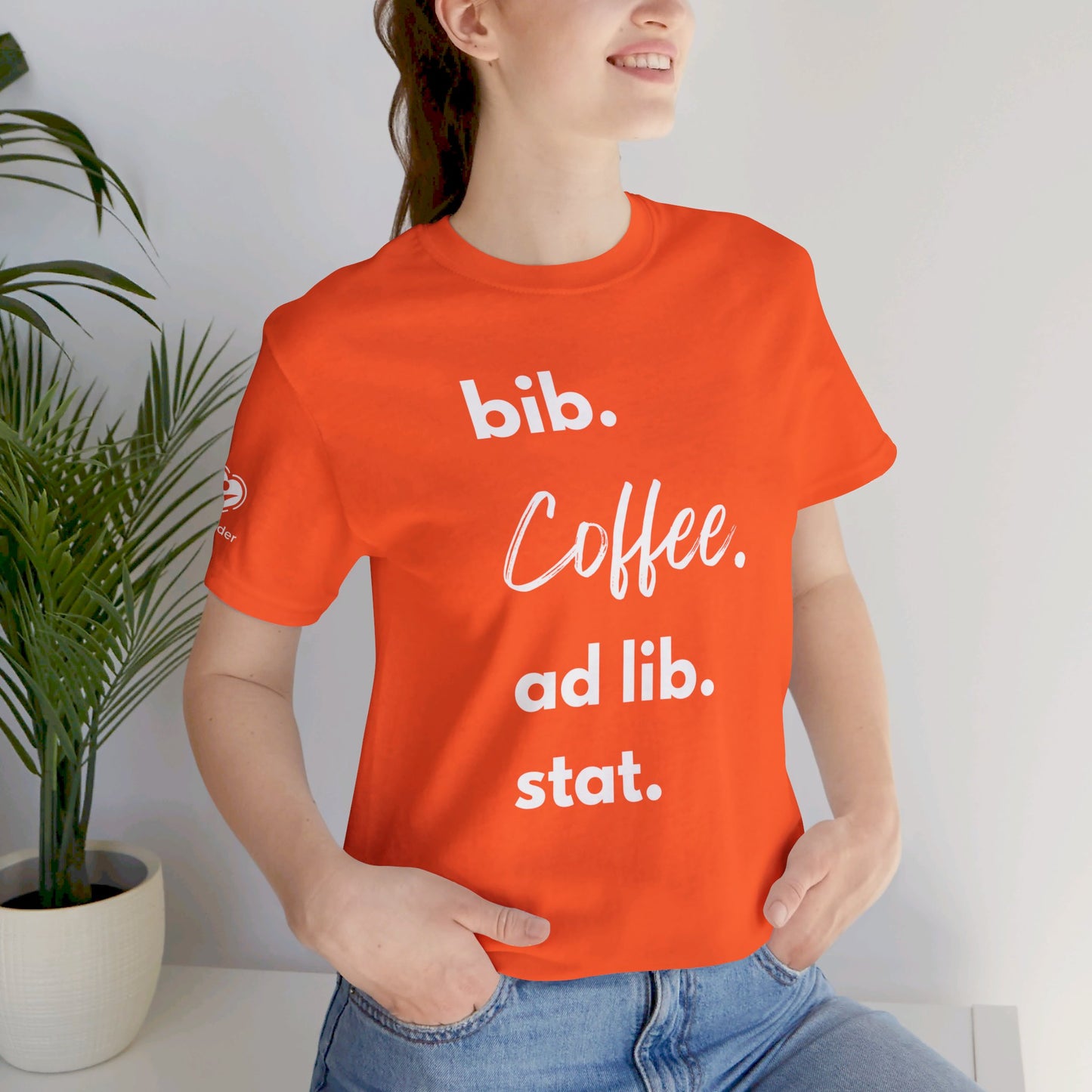 Coffee Script bib-ad lib-stat Extra Soft Unisex Jersey Short Sleeve Tee