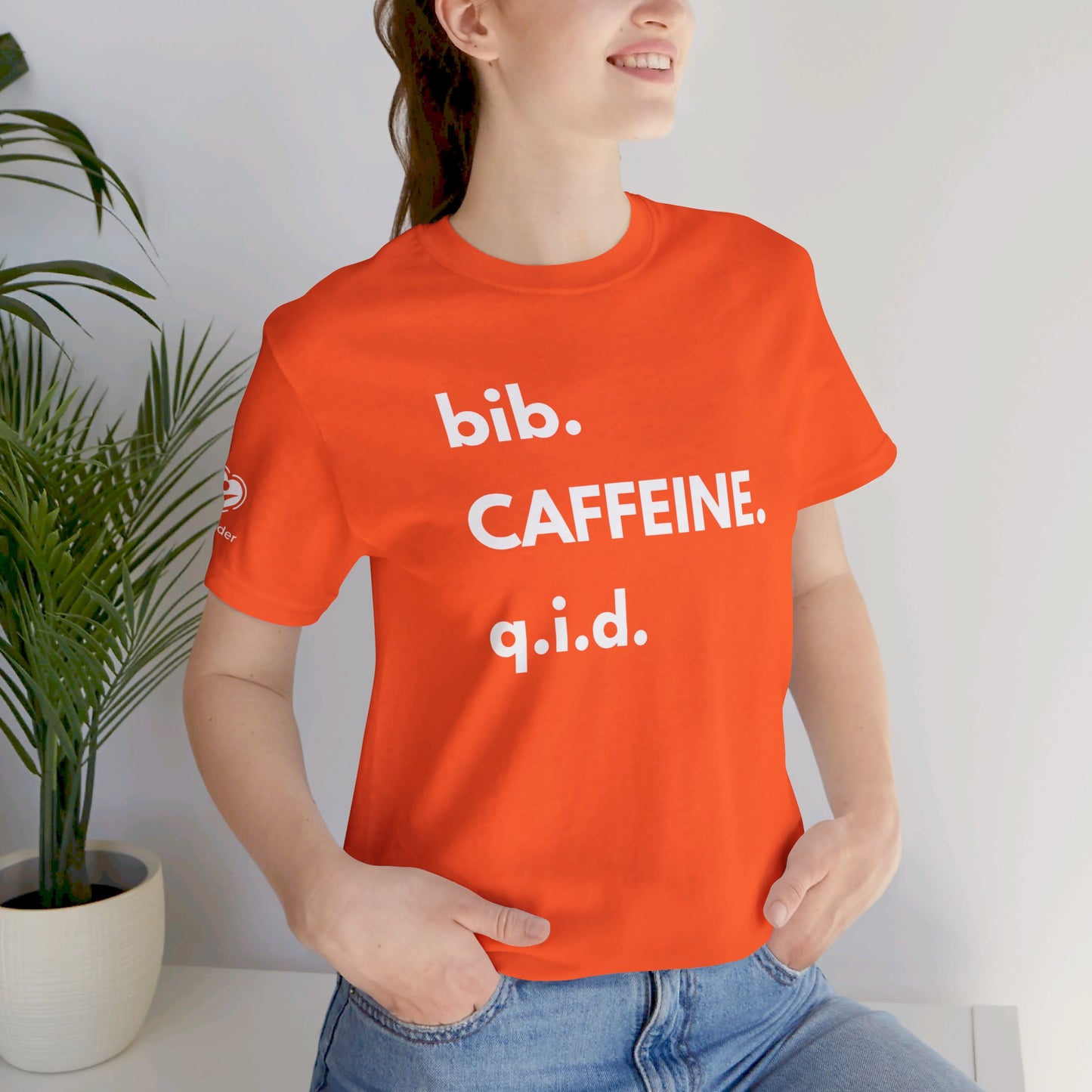 Caffeine bib-qid Extra Soft Unisex Jersey Short Sleeve Tee