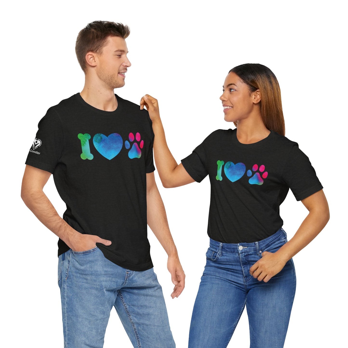 I Love Dogs Rainbow Icons Extra Soft Unisex Jersey Short Sleeve Tee