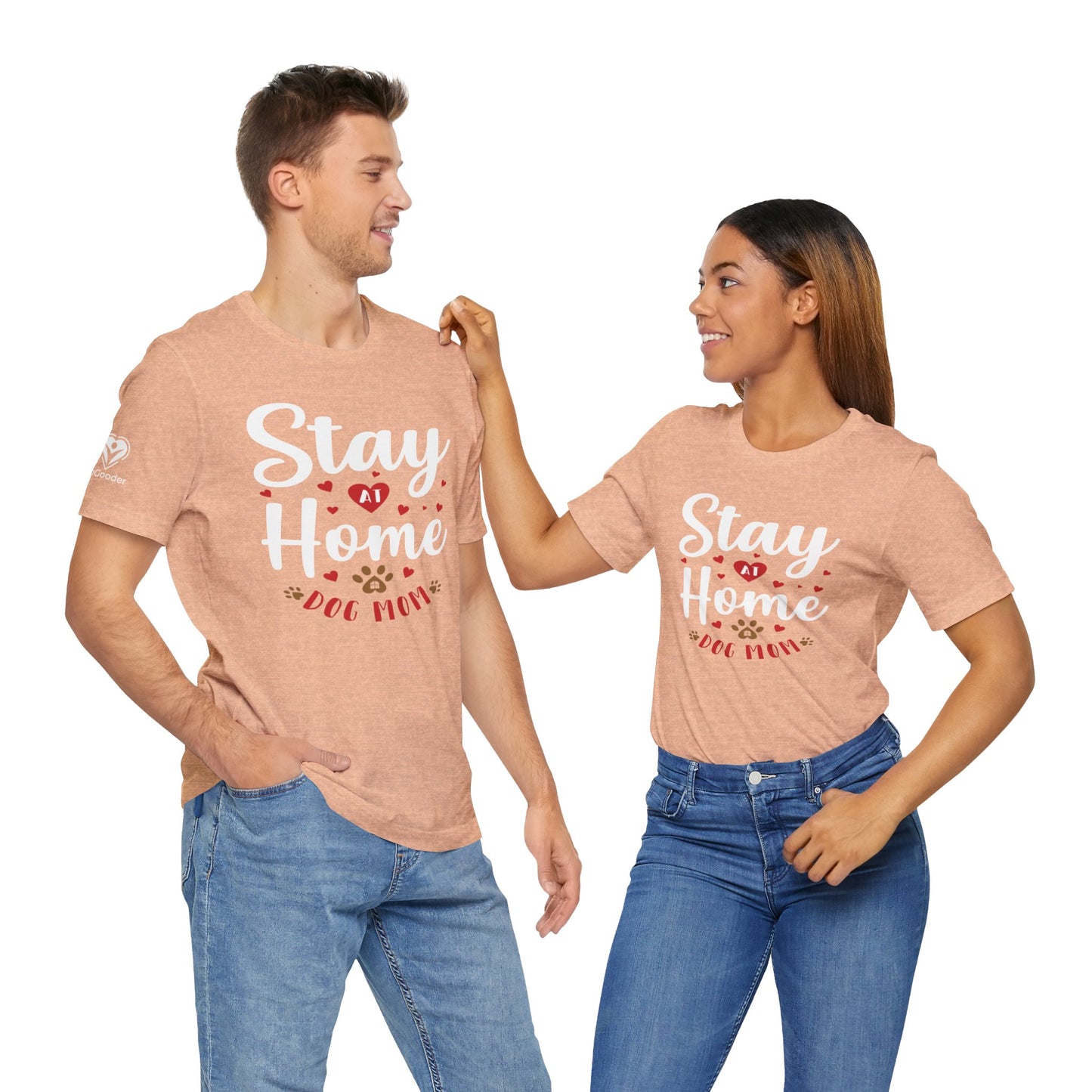 Stay At Home Dog Mom Extra Soft Unisex Jersey Short Sleeve Tee