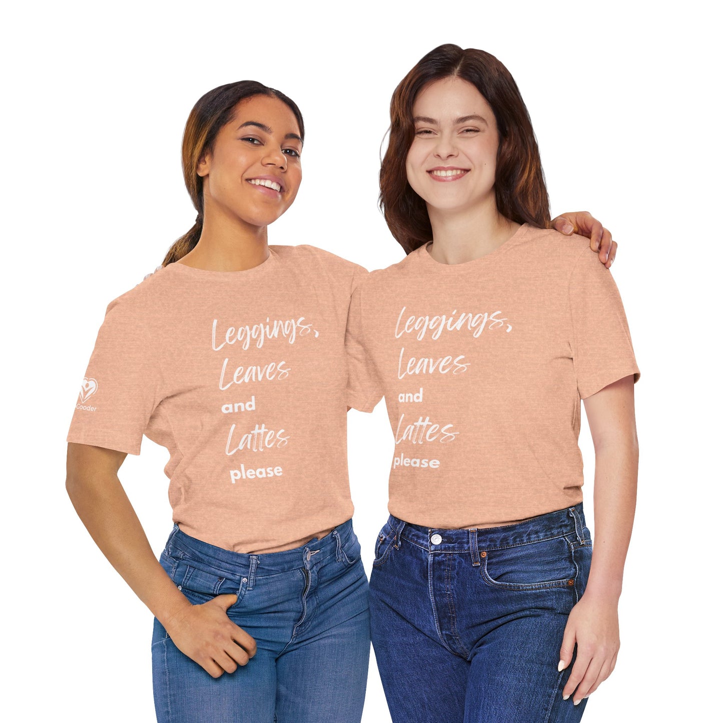 Leggings Leaves And Lattes Please Extra Soft Unisex Jersey Short Sleeve Tee