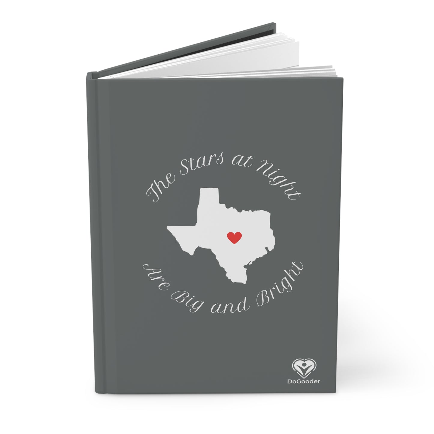 Heart of Texas Hardcover Journal Matte - Dark Grey
