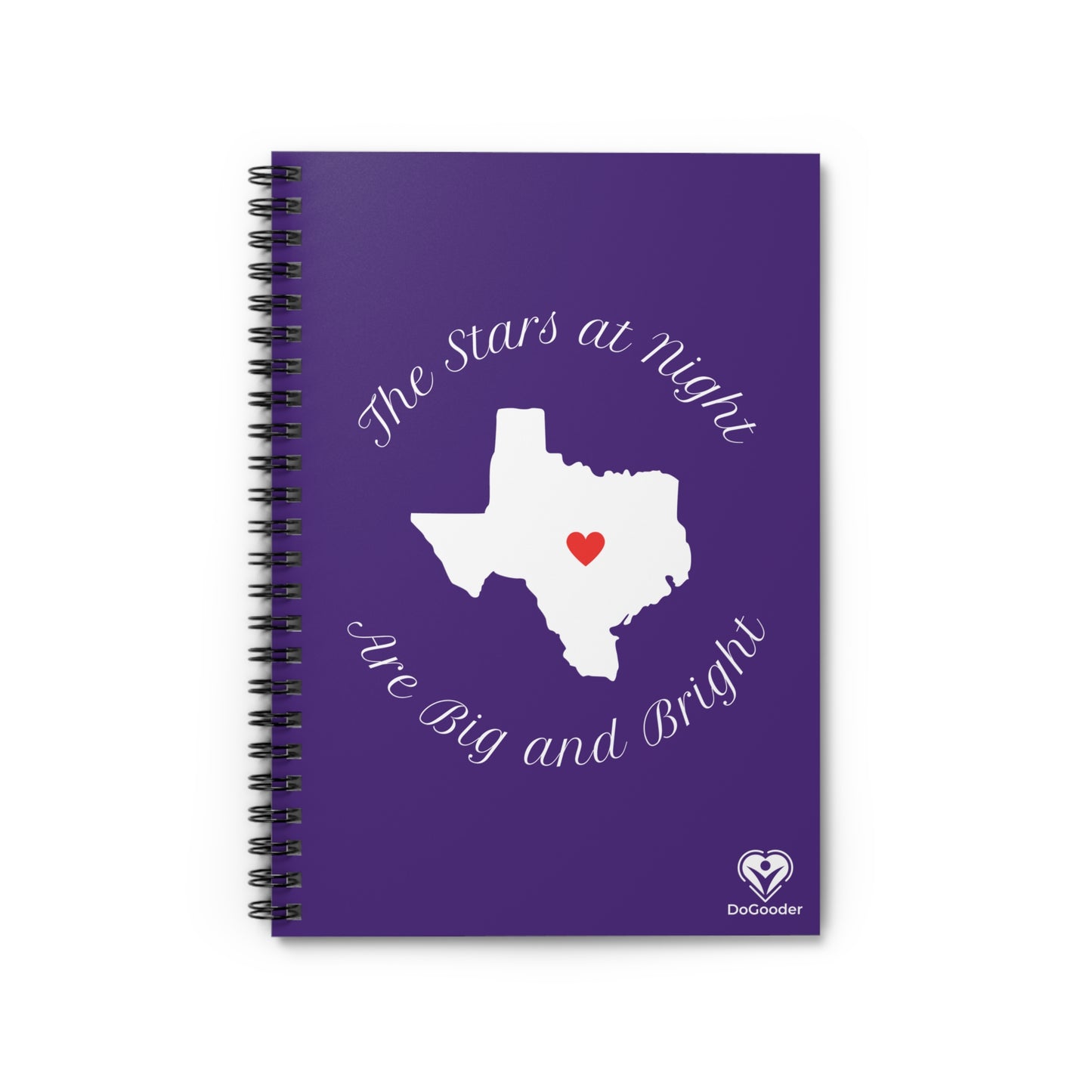 Heart of Texas Spiral Notebook - Ruled Line - Dark Purple