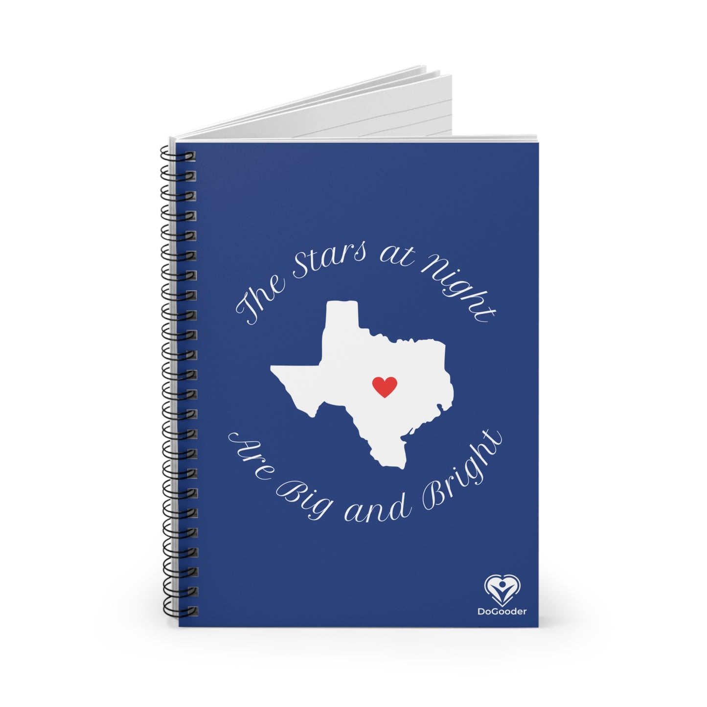 Heart of Texas Spiral Notebook - Ruled Line - Dark Blue