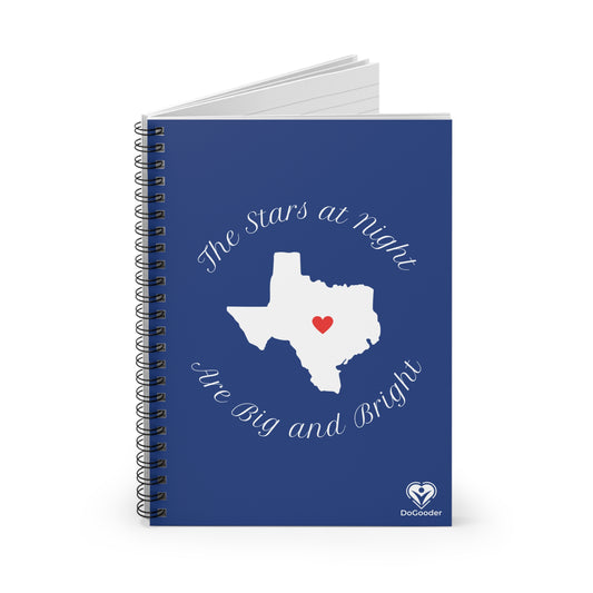 Heart of Texas Spiral Notebook - Ruled Line - Dark Blue