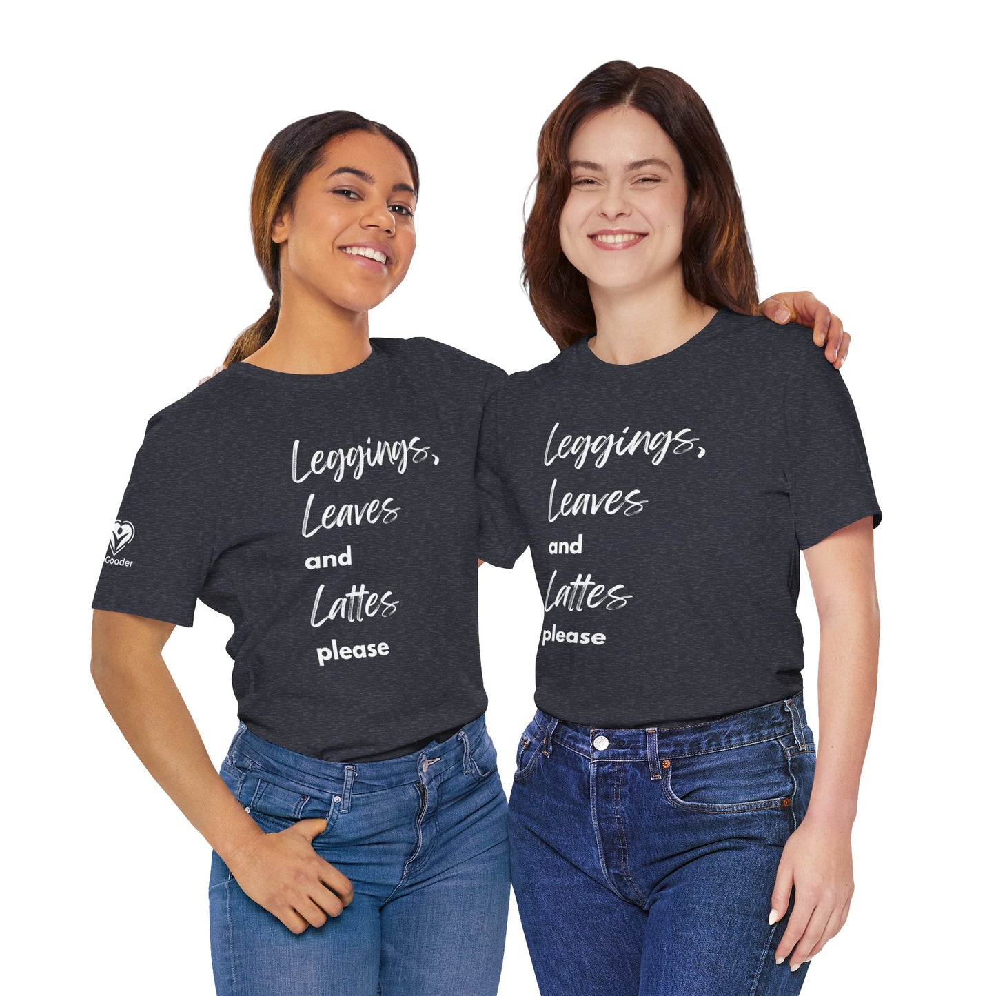 Leggings Leaves And Lattes Please Extra Soft Unisex Jersey Short Sleeve Tee