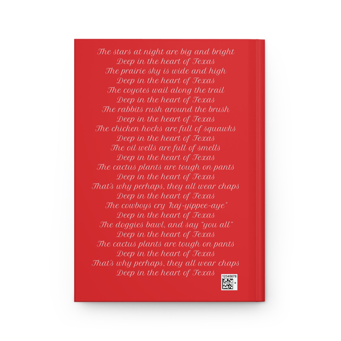 Heart of Texas Hardcover Journal Matte - Red