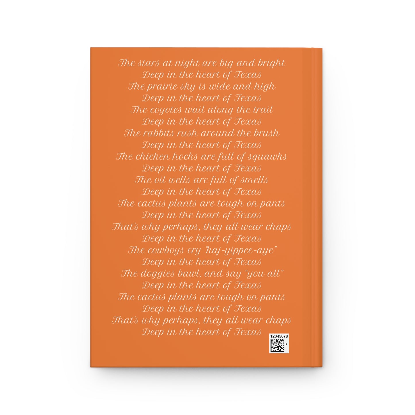 Heart of Texas Hardcover Journal Matte - Orange