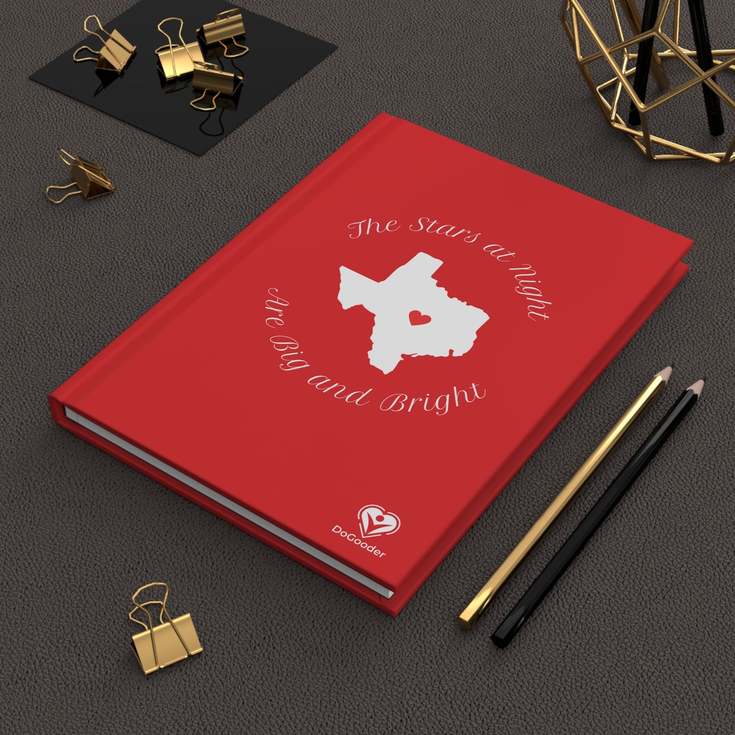 Heart of Texas Hardcover Journal Matte - Red