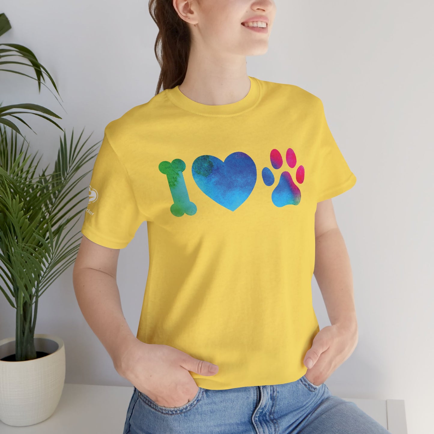 I Love Dogs Rainbow Icons Extra Soft Unisex Jersey Short Sleeve Tee