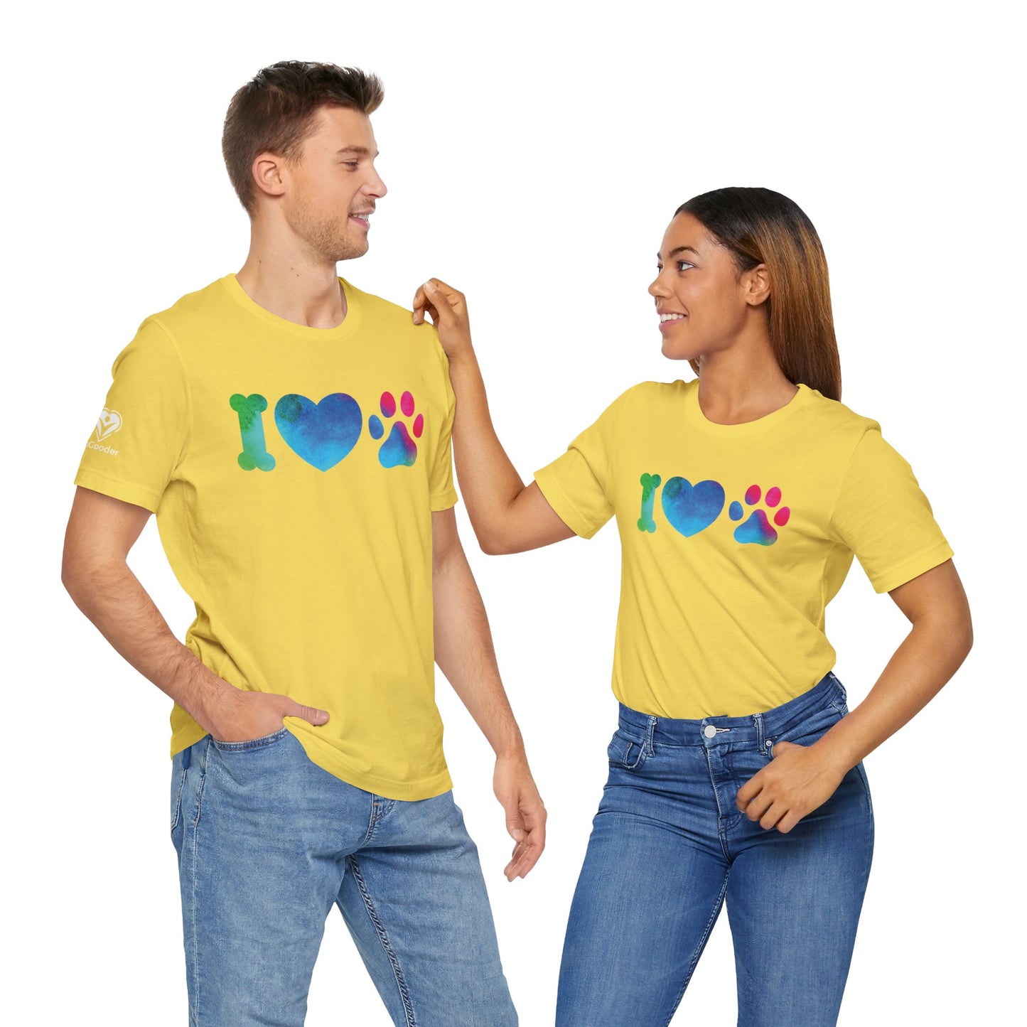 I Love Dogs Rainbow Icons Extra Soft Unisex Jersey Short Sleeve Tee